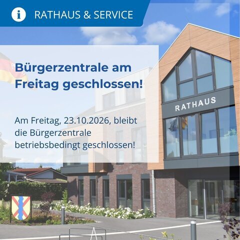 Bild Rathaus Bürgerzentrale geschlossen