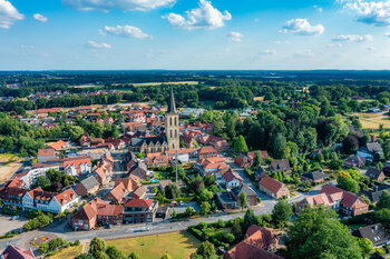 Das Bild zeigt den Ortskern Emsbüren