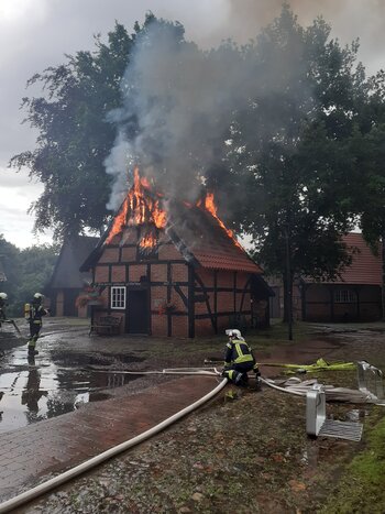 Feuer im Backhaus, Foto Ewald Sils