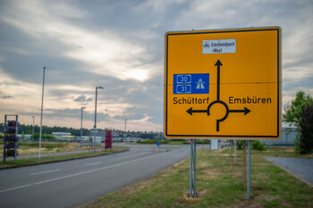 Verkehrsschild EmsLandPark