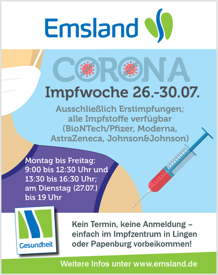 Plakat Impfwoche vom Landkreis Emsland