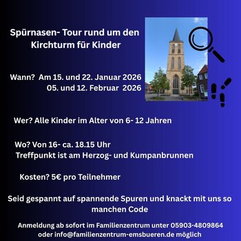Werbung Spürnasen- Tour rund um den Kirchturm für Kinder(1)